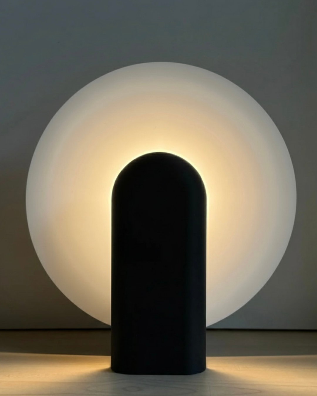 Minimal and aesthetic halo disk lamp designed to elevate your space with soft ambient lighting. Perfect for desks, bedside, and modern interiors.