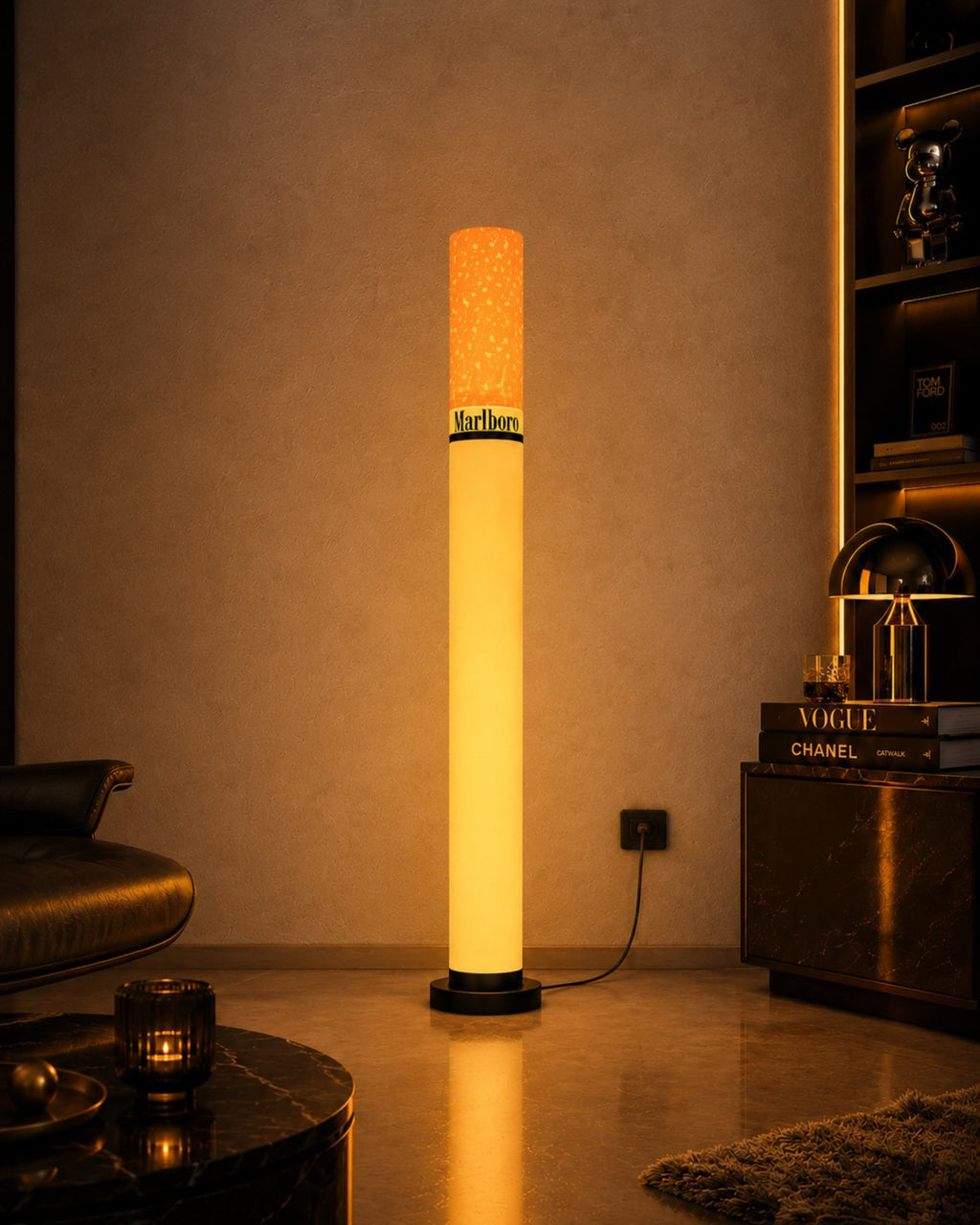 Product displayed alongside common desk items to provide size and scale reference.