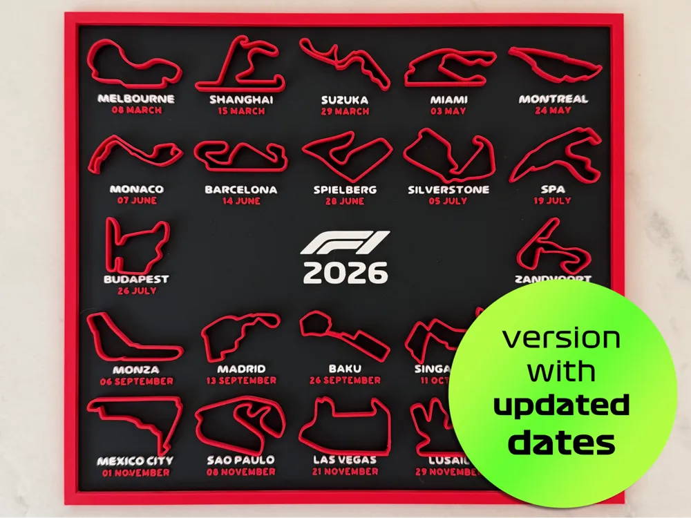 F1 calendar