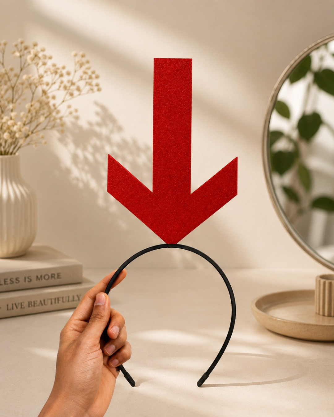 Top-down product image showcasing the complete design of the headband against a clean background.