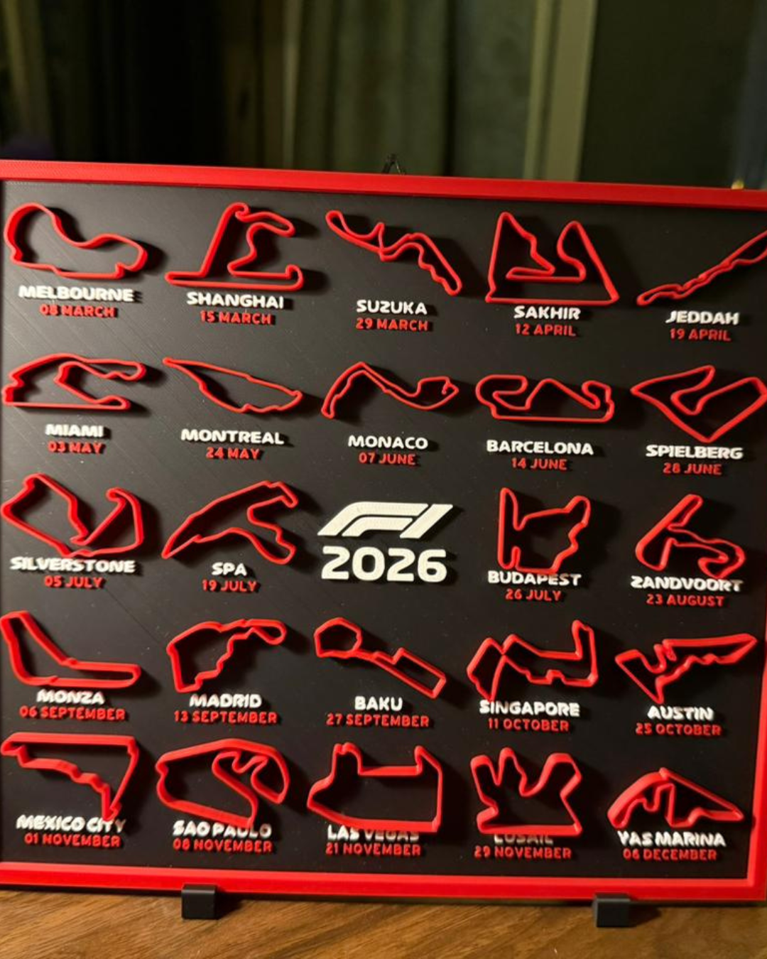 F1 starter pack featuring a Formula 1 themed calendar and coaster set. Aesthetic, functional, and perfect for racing fans, desk setups, and unique gifting.