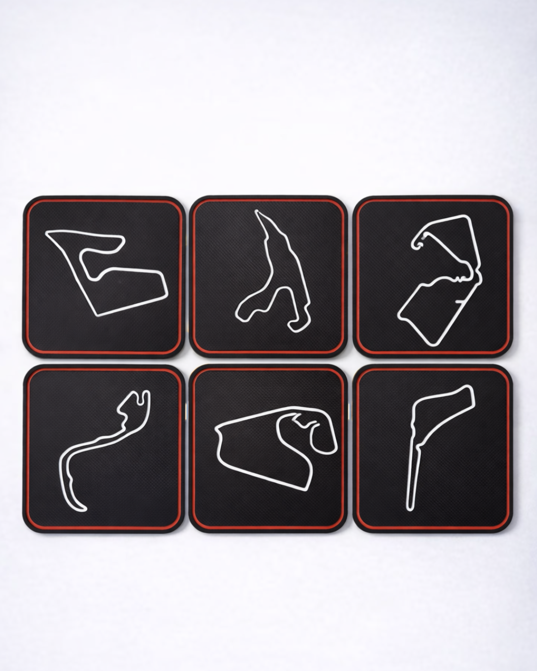 Bring the thrill of Formula 1 to your space with this Grand Prix circuit coaster set. Designed for F1 fans, it’s perfect for desk decor, coffee tables, and unique gifting.
