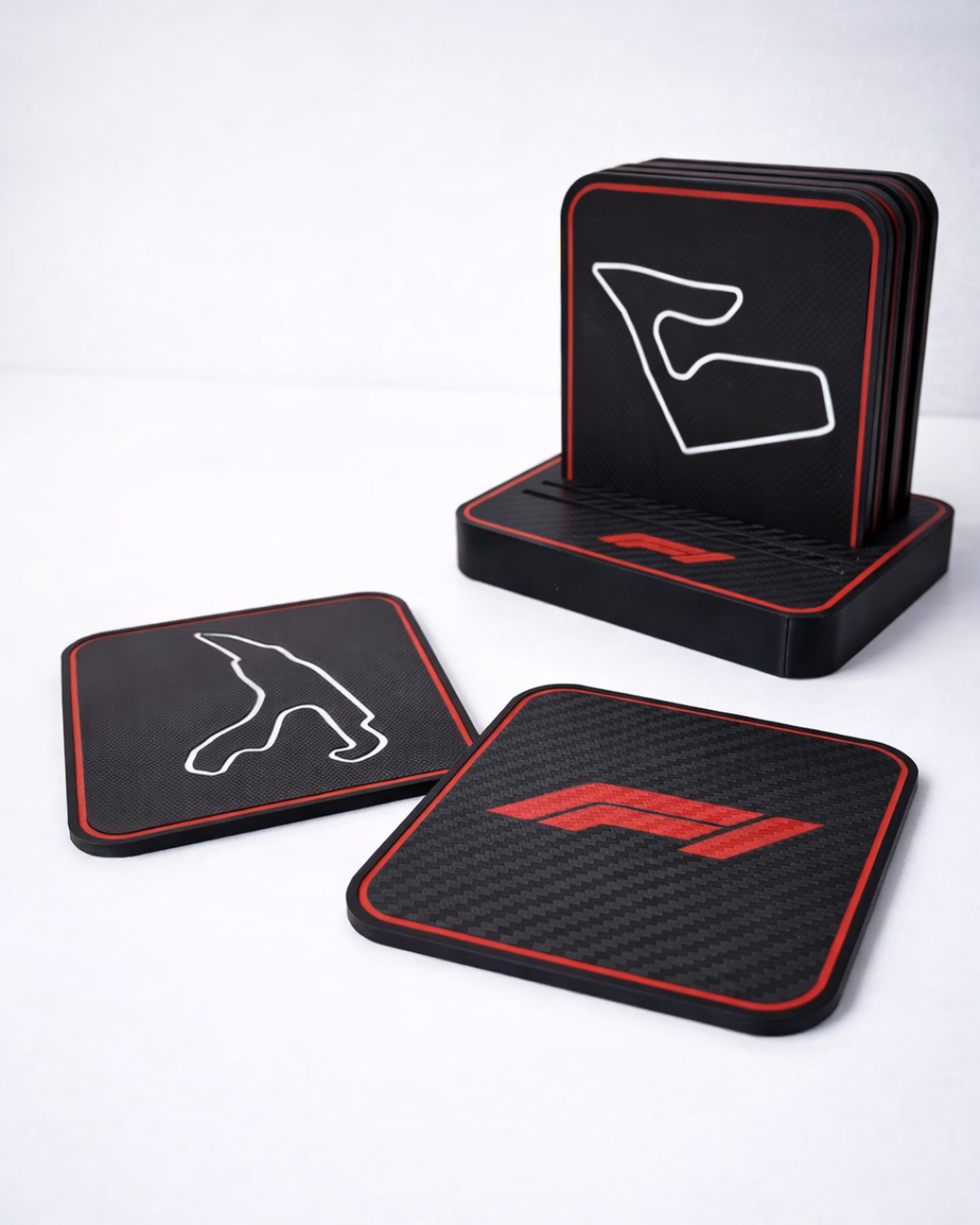 ring the thrill of Formula 1 to your space with this Grand Prix circuit coaster set. Designed for F1 fans, it’s perfect for desk decor, coffee tables, and unique gifting.
