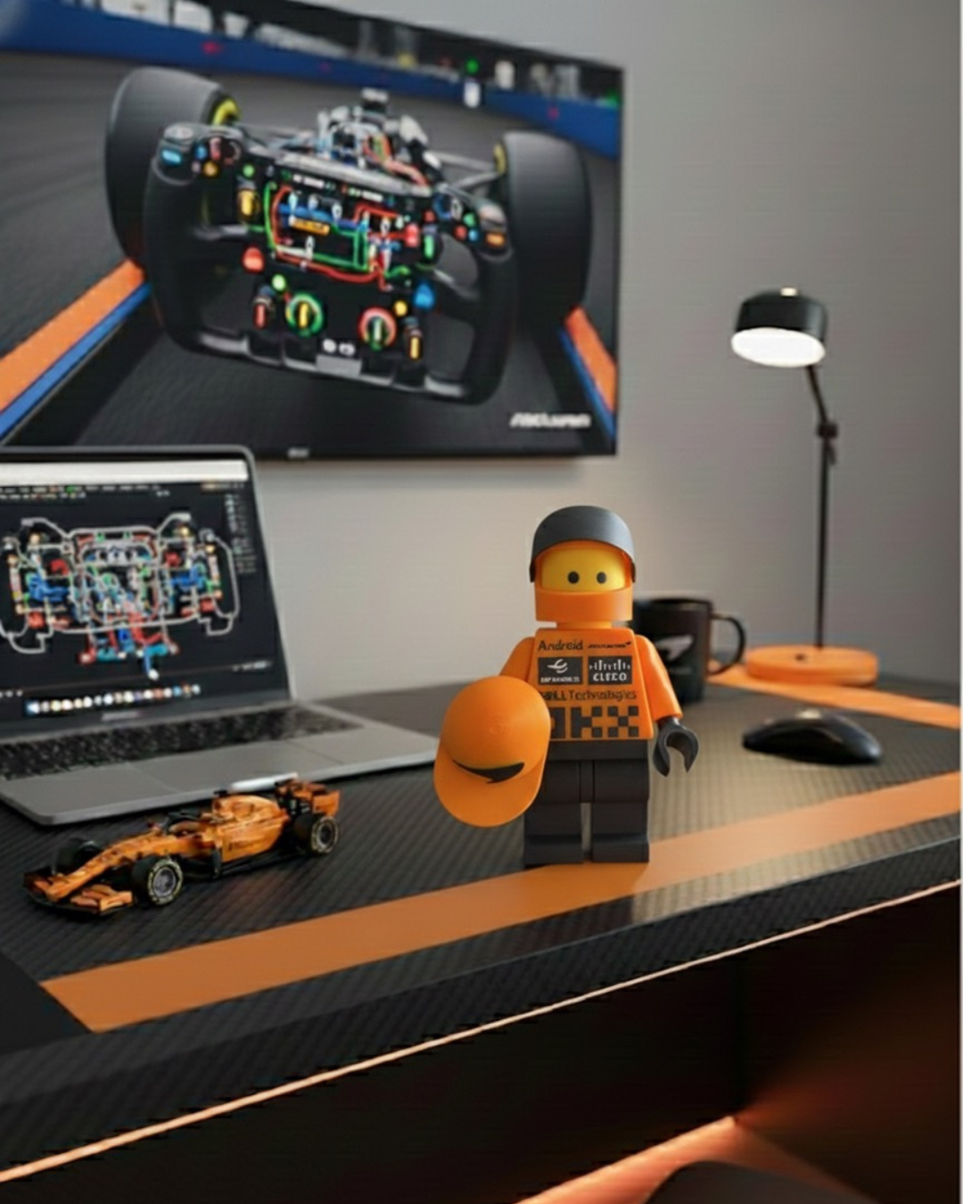 Bring racing energy to your space with the F1 McLaren Man, a bold decor piece inspired by motorsport culture, perfect for fans who live life in the fast lane.