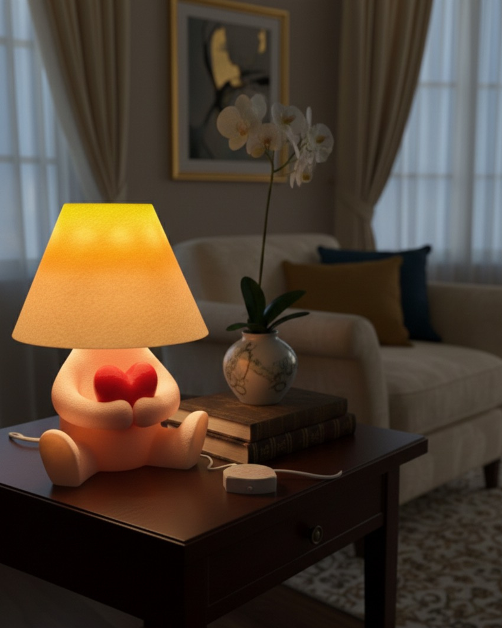 Add a soft, emotional glow to your space with the Take My Heart Lamp, a heart-shaped night light designed for cozy, aesthetic room setups and thoughtful gifting.
