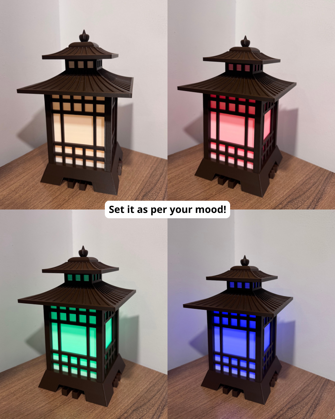 Create a calm, cozy atmosphere with this Japanese mood lamp. Designed for soft ambient lighting, it’s perfect for bedrooms, desks, and minimal aesthetic home decor