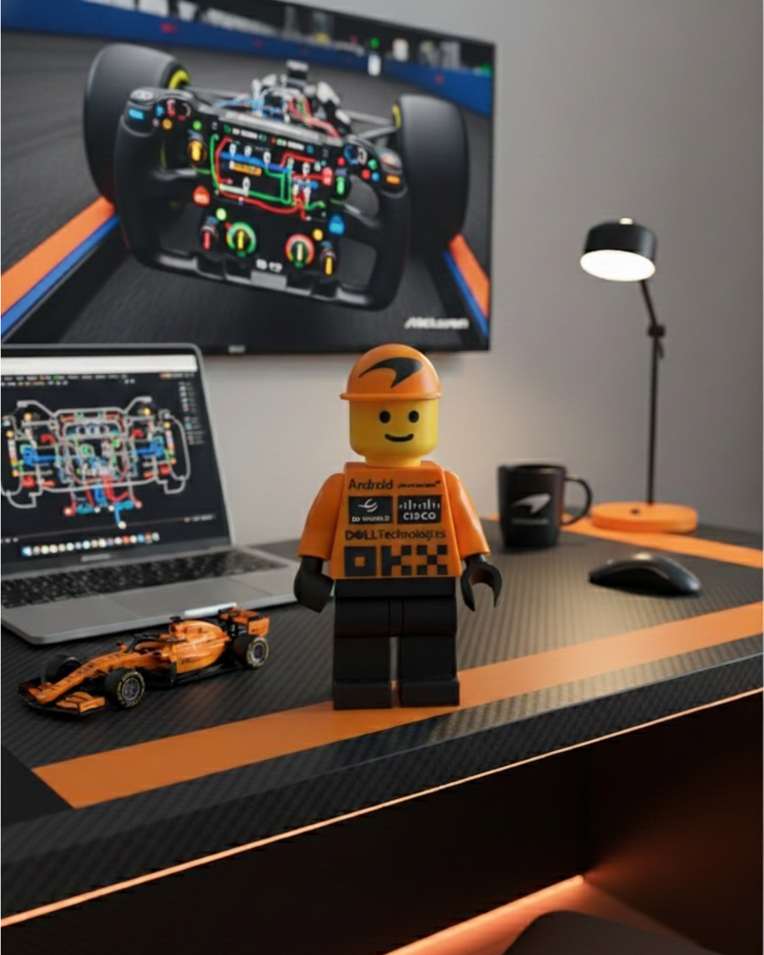 Bring racing energy to your space with the F1 McLaren Man, a bold decor piece inspired by motorsport culture, perfect for fans who live life in the fast lane.